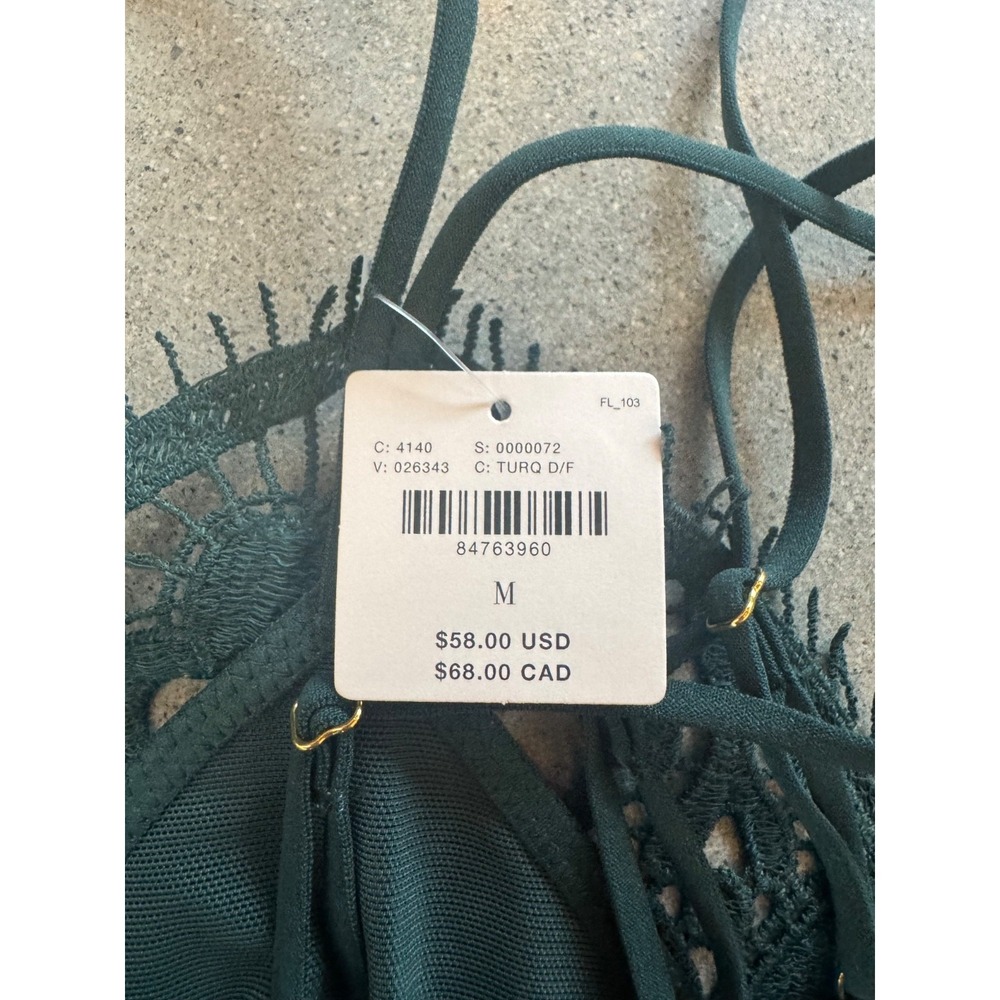 Free People x Anthropologie‎ Green Crochet Sexy Cami Tank Sz M Retail $58 NWT! - Picture 5 of 5